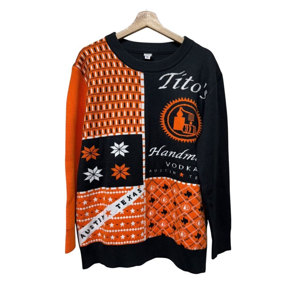 Tito's Handmade Vodka XL Sweater Winter Holiday Ugly Christmas‎ Party Pullover